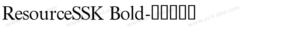 ResourceSSK Bold字体转换